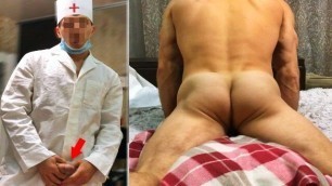Russian DOCTOR on EXAMINATION fucks a gay patient