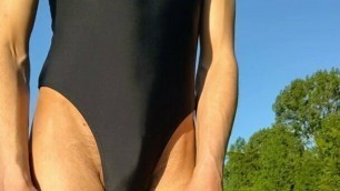 Sissy Swimsuit outdoor (part2)