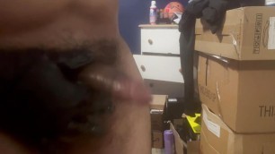Lubing up and stroking greasy penis Part 1