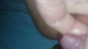 Cumming rubbing my tiny hard penis