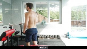 Jawked - Hot Guys Fuck Bareback Outdoors On The Workout Bench